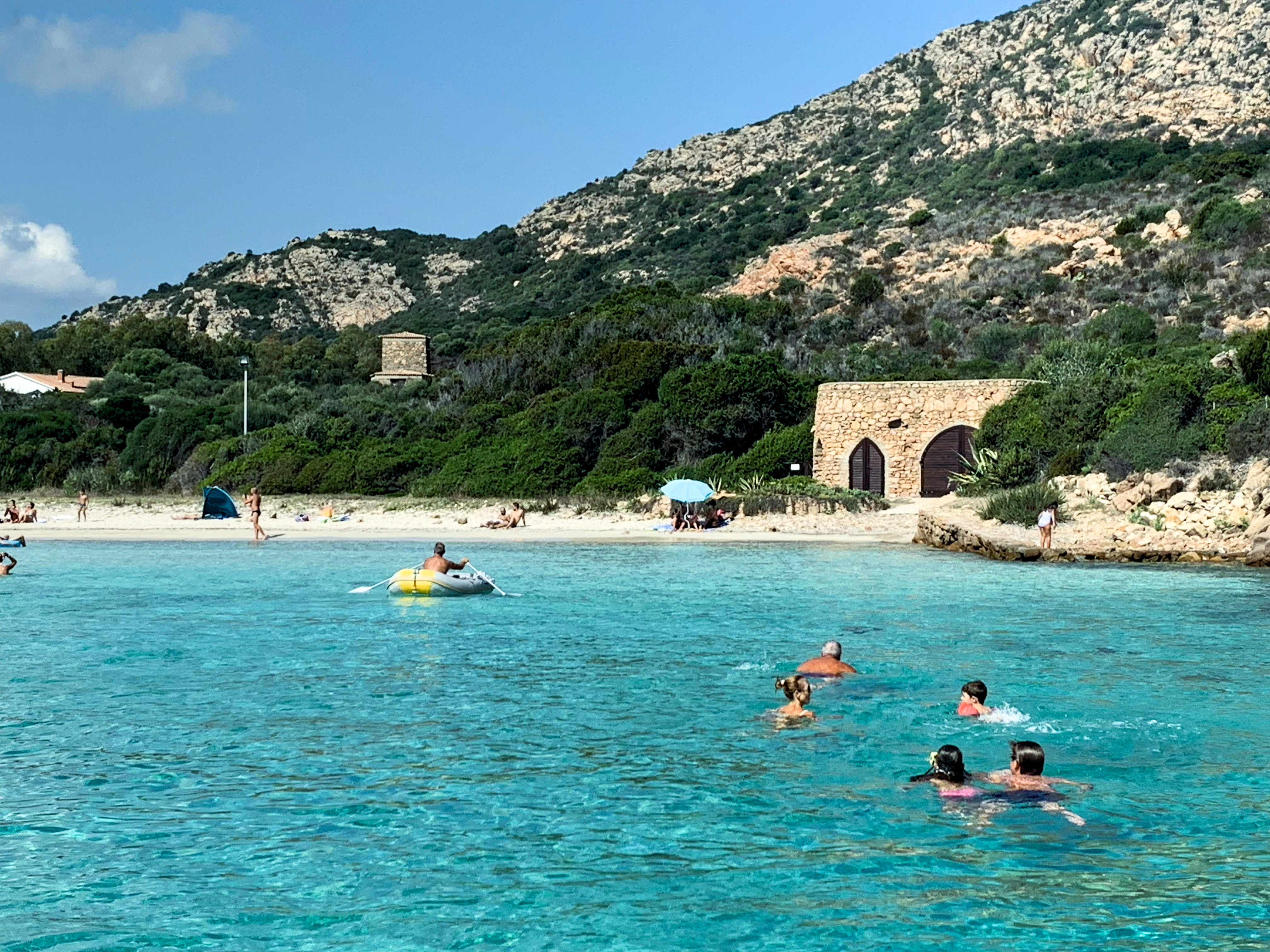 Spiaggia del Dottore and Tre Sorelle clear water coves on the Capo Ceraso side