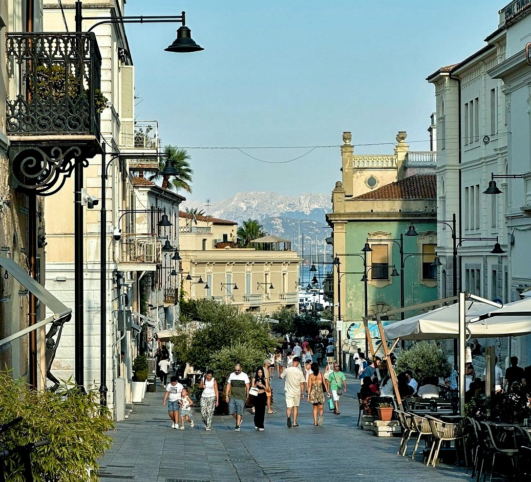 Olbia old town as a guide reference for arriving in northeast Sardinia